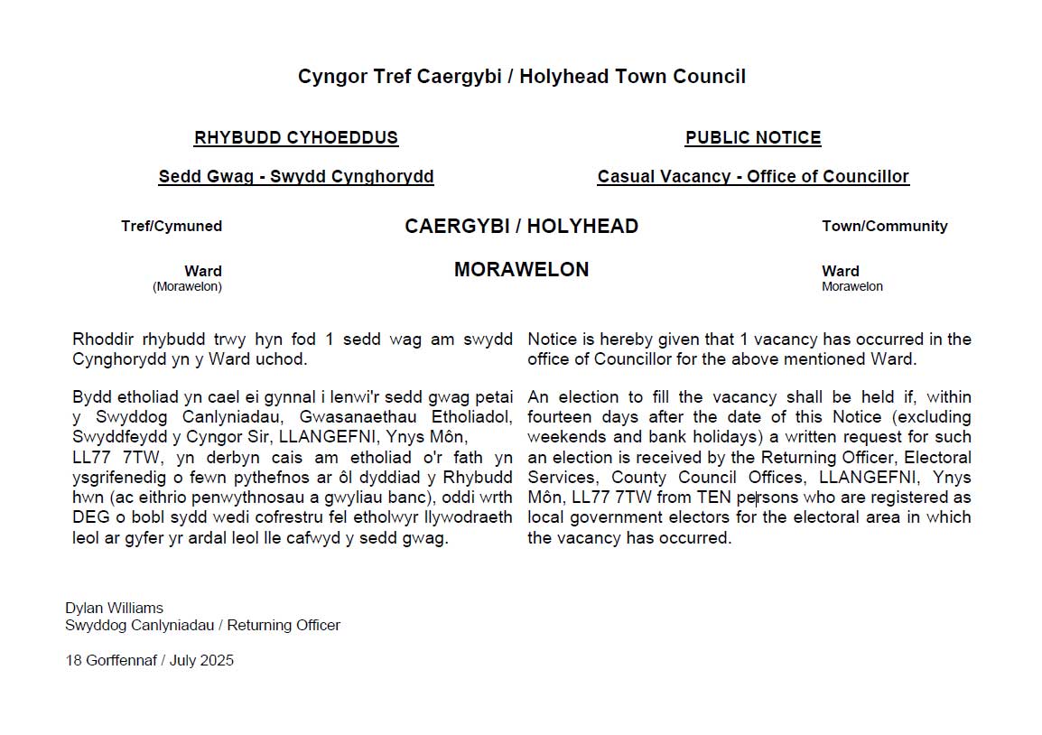 Casual Vacancy Office of Councillor